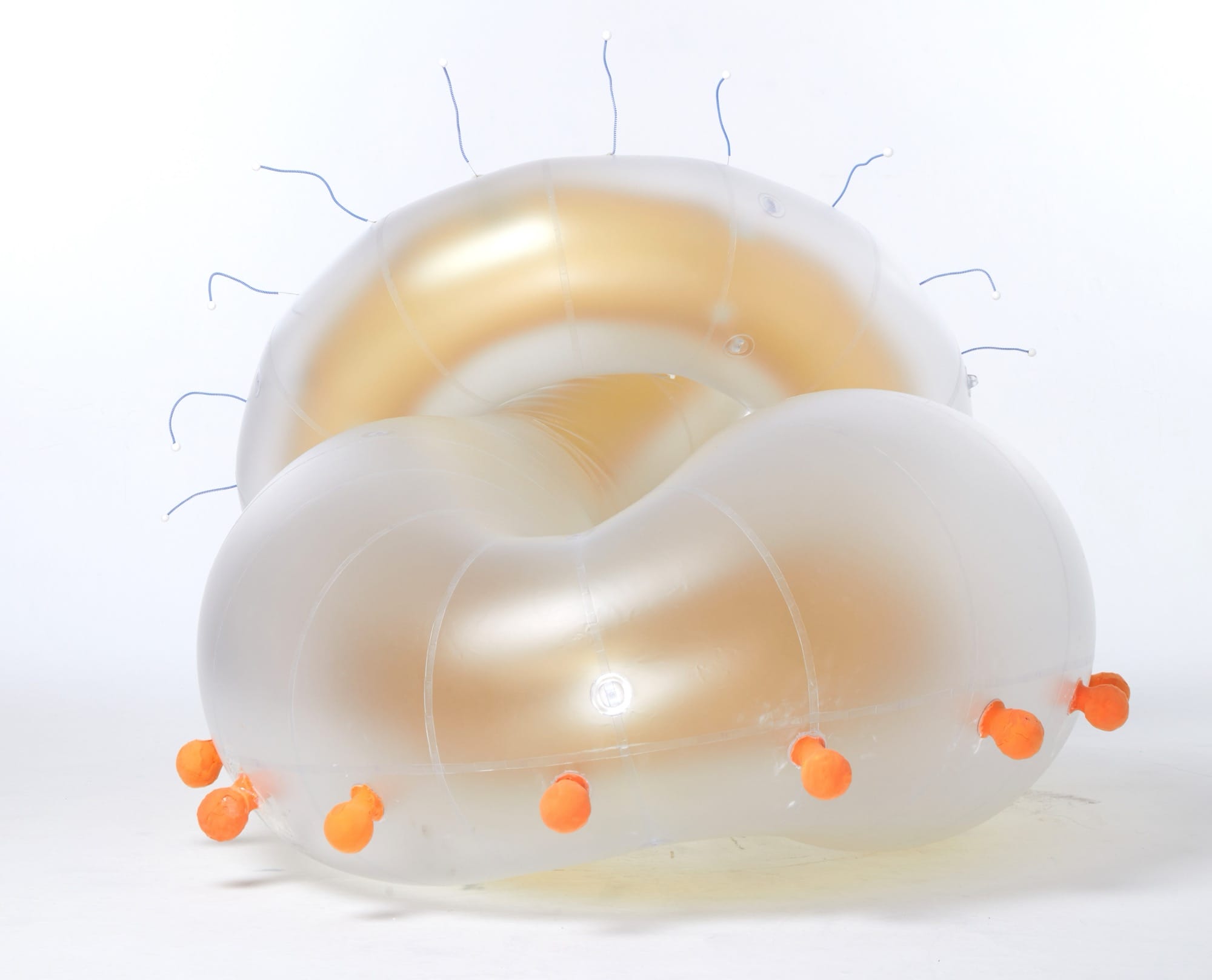 an abstract, inflatable artwork that looks alien-like